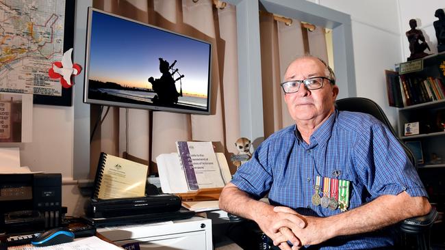 Mackay Veterans Support Group veterans advocate George Newton will be watching the Anzac Day service on TV. Picture: Tony Martin