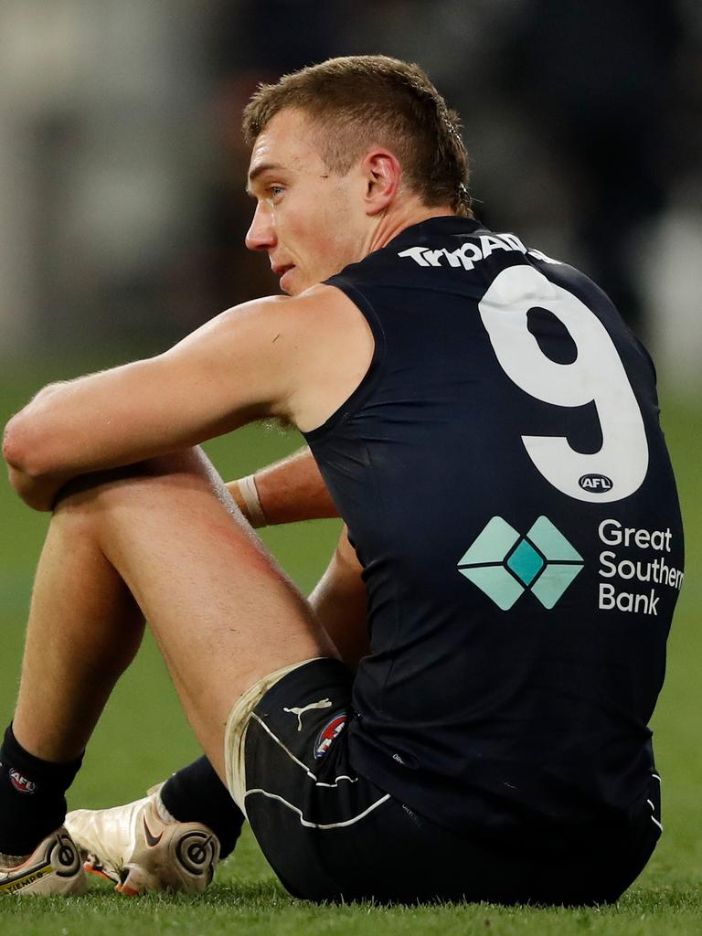 As was skipper Patrick Cripps, who was close to the best player on the ground. Picture: Dylan Burns/AFL Photos