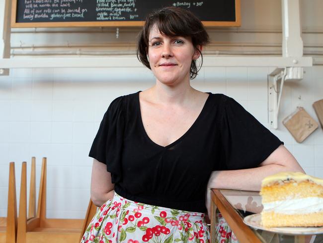 Beatrix Bakes founder Natalie Paull with one of her sponge-cakes.