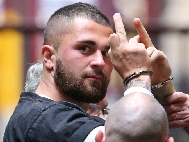 This image has been ID-ed by Paddy Murphy.  Tugay Afacan arrives at Supreme Court over attempted murder charges on Wednesday, November 11, 2015, in Melbourne, Victoria, Australia. Picture: Hamish Blair