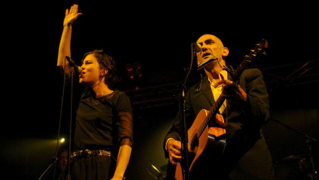 Missy Higgins and Paul Kelly will be facing each other on the backstage cricket pitch. Picture: AAP.