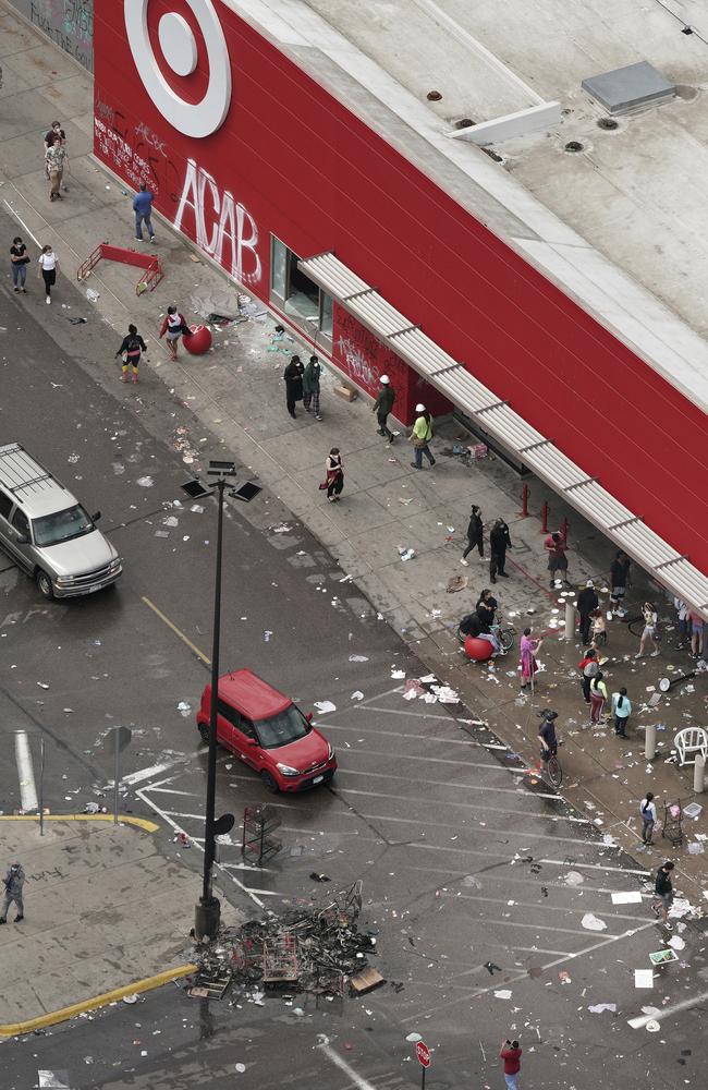 The outside of a Target store that was looted. (Brian Peterson/Star Tribune via AP)