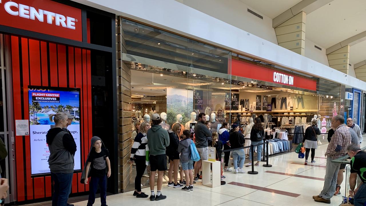 Crowds flock to stores for non-essential shopping. Picture: Mark Brake