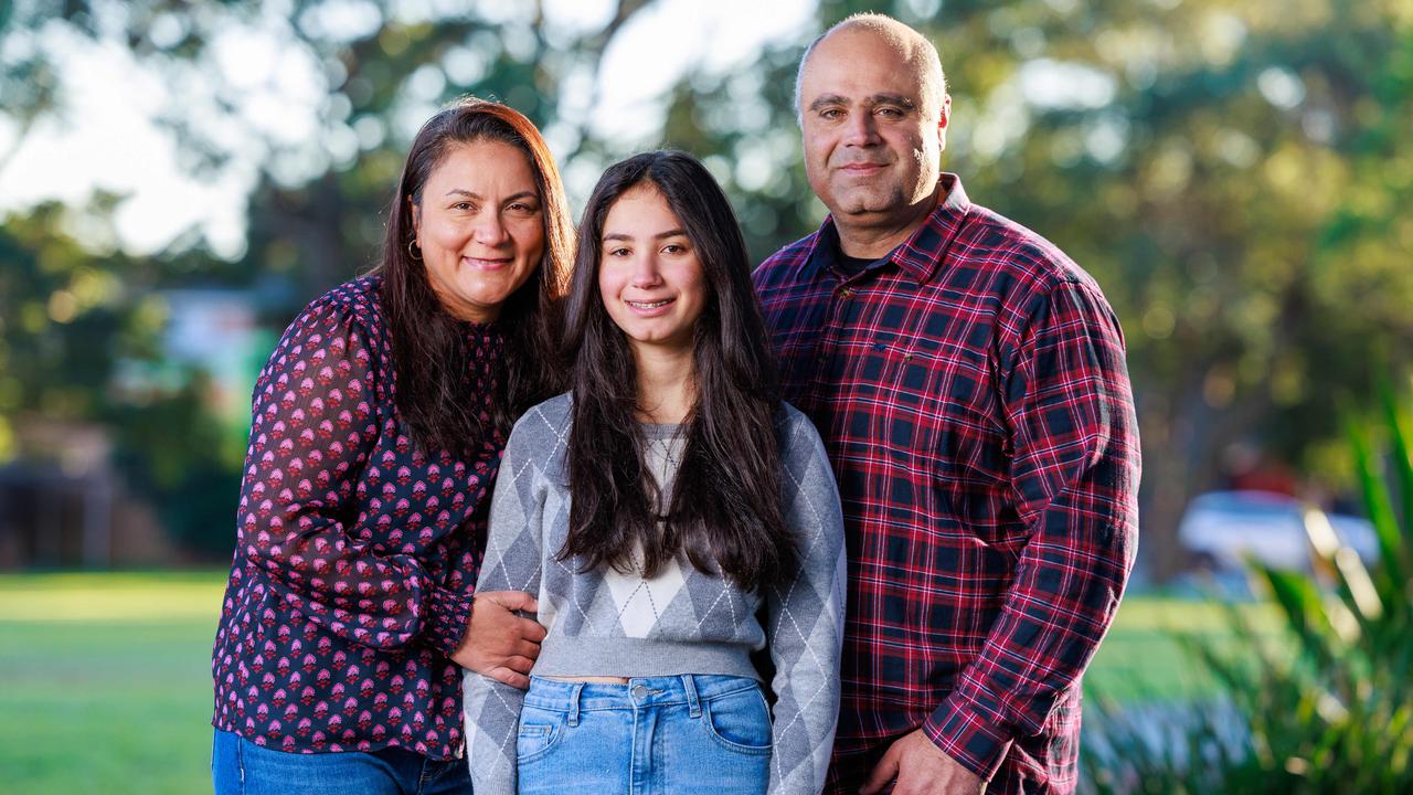 Dany and Cynthia Elachi, with their eldest daughter Aalia. Picture: Justin Lloyd