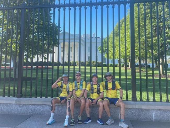 They stopped by the White House on their run up the east coast of the US. Picture: Supplied