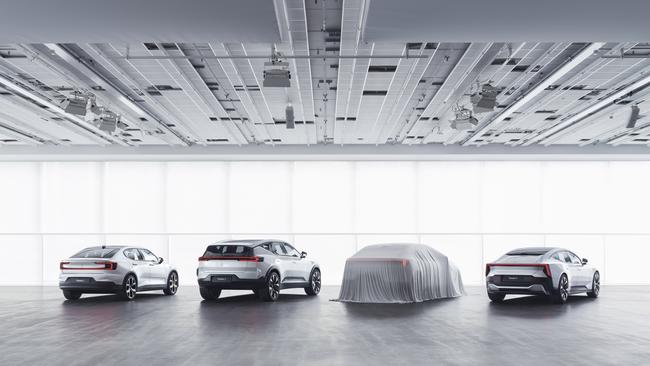 The complete Polestar electric vehicle range. Picture: Supplied