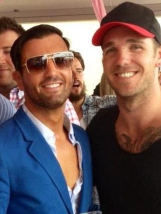 Anthony Hess with former Collingwood star Dane Swan.