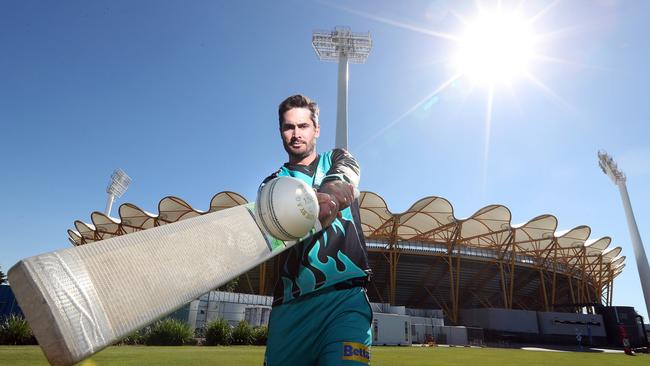 The Big Bash League is coming to Metricon Stadium this summer.Photo of Ben Cutting in front of Metricon Stadium.Photo by Richard Gosling