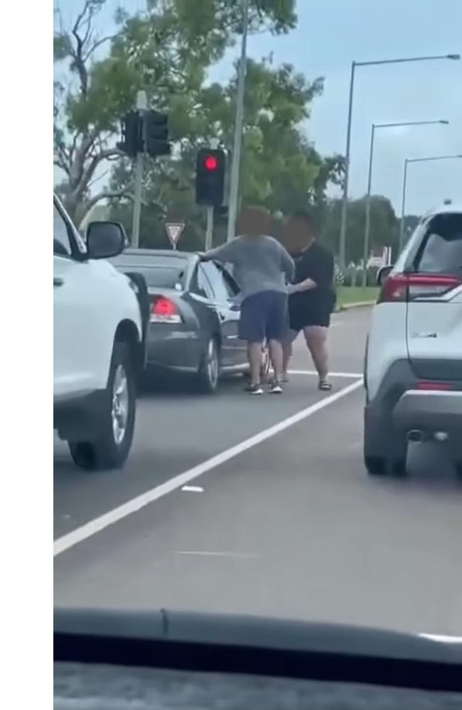 A road rage incident in Coolalinga, Darwin, has left a man with multiple facial fractures. Pictures: Supplied