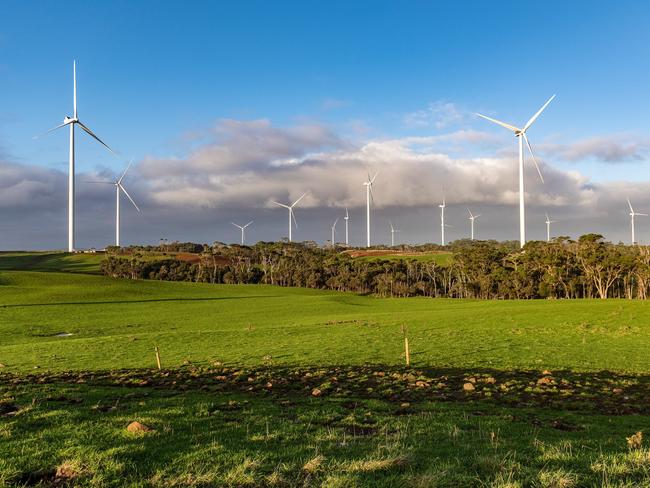 Granville Harbour Wind Farm, which produces approximately 20 per cent of Tasmania's wind generation. Energy is set to play in increasing role in the West Coast's economy. Picture: Kevon O'Daly/ Granville Harbour Wind Farm.