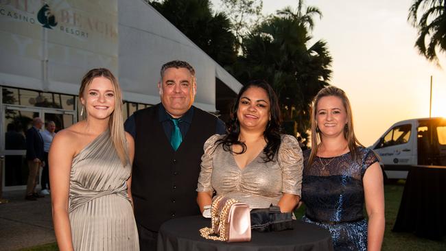 Zoe Reinke, Bevan Oconnor, Justine Williams and Terri Van-Cuylenburg at the Great Humpty Ball Darwin 2024. Picture: Pema Tamang Pakhrin