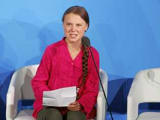 Environmental activist Greta Thunberg, of Sweden, addresses the Climate Action Summit in the United Nations General Assembly, at U.N. headquarters, Monday, Sept. 23, 2019. (AP Photo/Jason DeCrow). Picture: Jason DeCrow