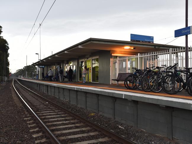 Gowrie train station is the first on the line with only one track. Picture: James Ross