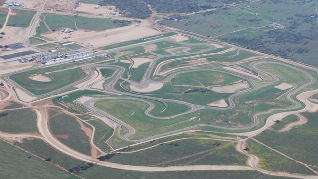 Aerial drone view of The Bend Motorsport Park. Picture: Supplied