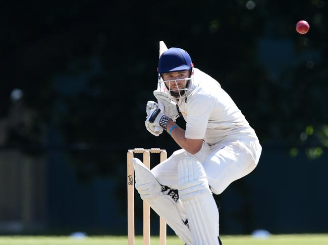 Nathan Walsh playing Premier Cricket for Ringwood.