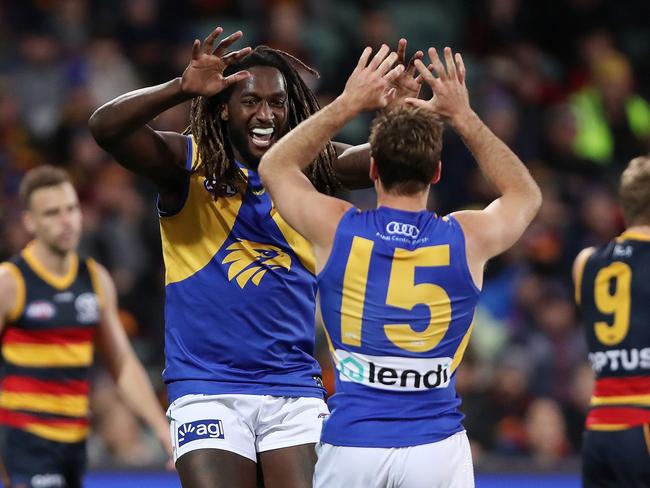 The Eagles got the win in Nic Naitanui’s 200th game. Picture: Sarah Reed/AFL Photos via Getty Images