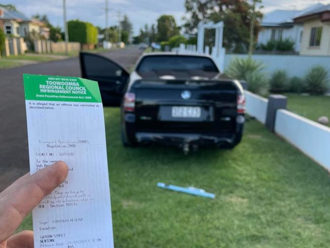 Nature strip parking fine sparks questions