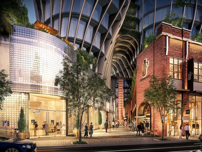 An artist's impression of the revamped plans for a major redevelopment of the jam factory precinct in Prahran.