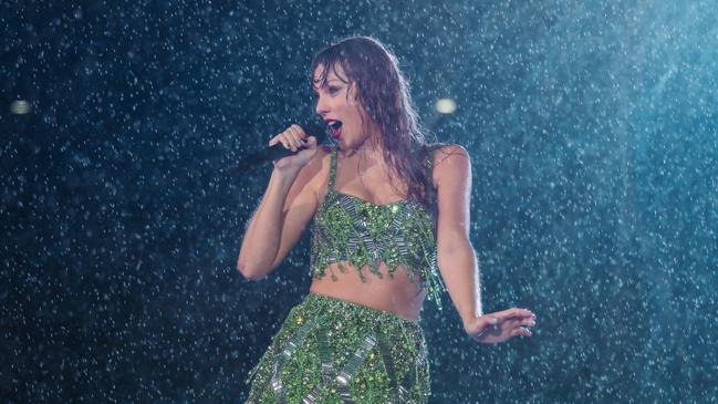 FOXBOROUGH, MASSACHUSETTS - MAY 20: (EDITORIAL USE ONLY, NO COVERS) Taylor Swift performs during The Eras Tour at Gillette Stadium on May 20, 2023 in Foxborough, Massachusetts. (Photo by TAS Rights Management/Getty Images)