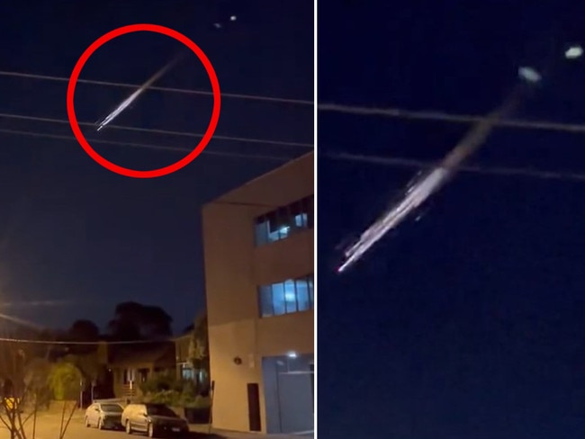 Meteorite shower over Melbourne on Monday night