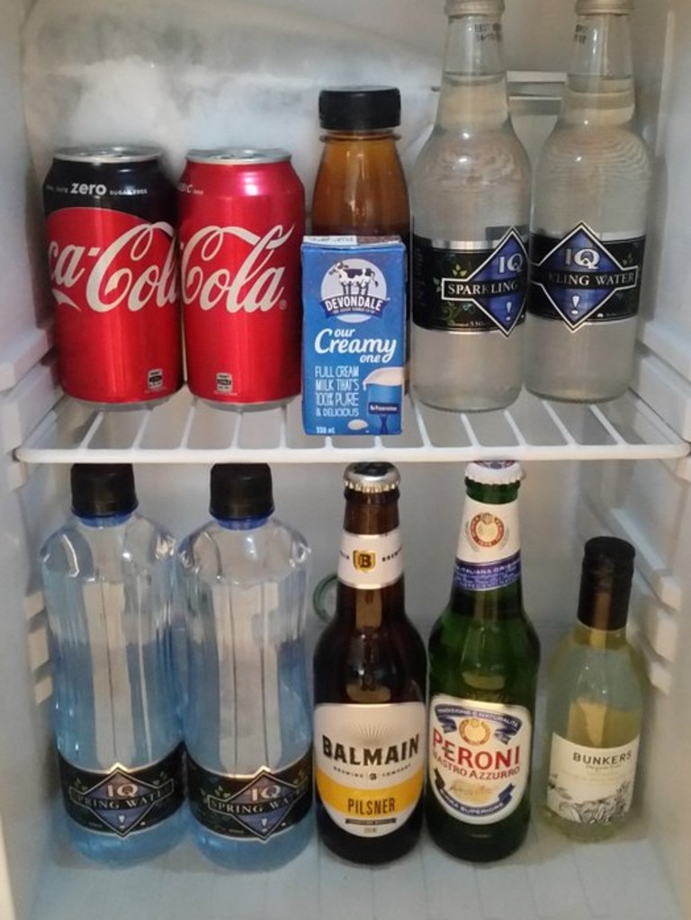 Some of the drinks on offer – free of charge.