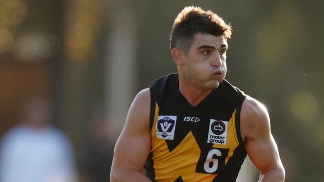 Mannagh playing against Carlton in the VFL. Picture: Michael Willson/AFL Photos via Getty Images