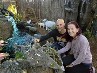 GARDEN OASIS: Shaun and Renee Morriss from Creative Oasis with their business entry for The Chronicle Garden Competition. Picture: Kevin Farmer