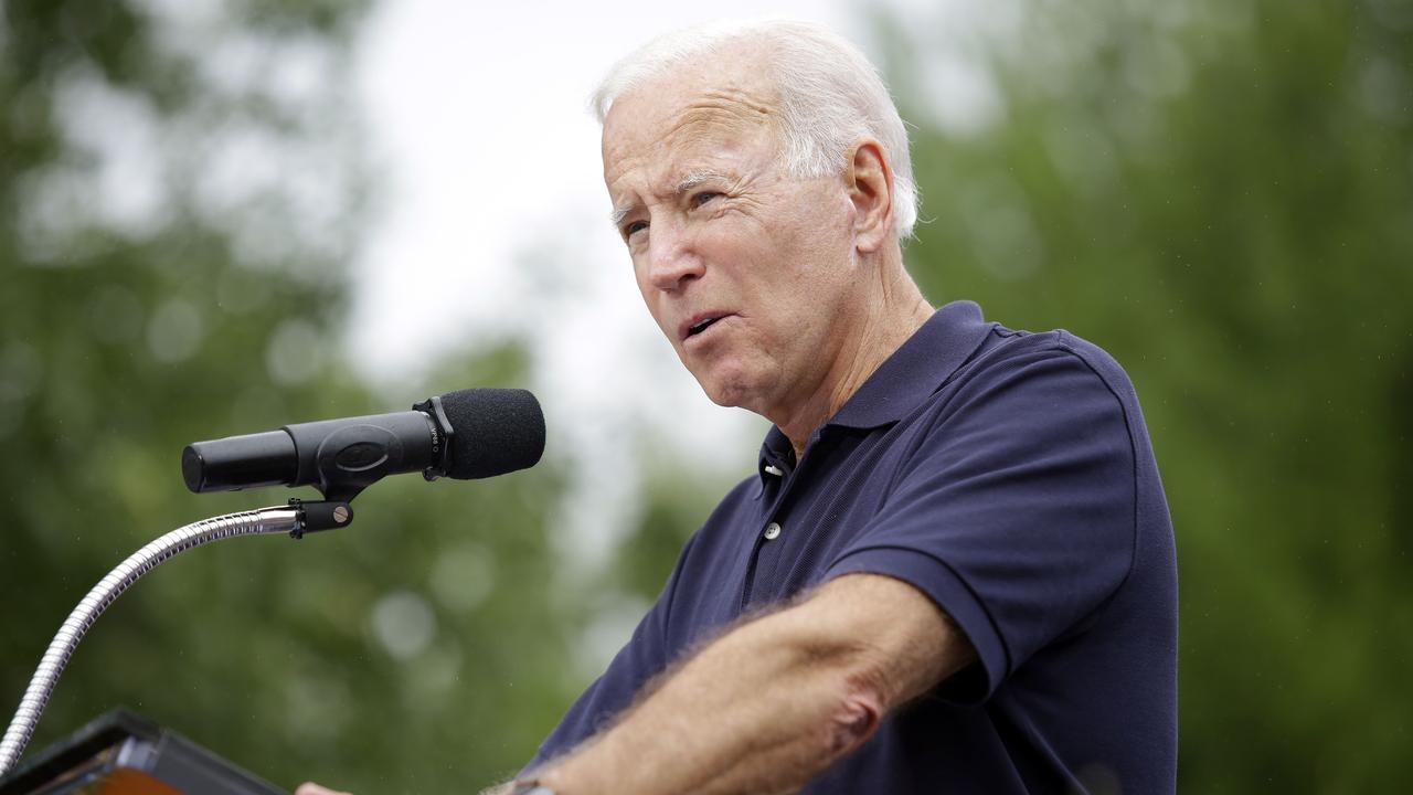 Democratic presidential candidate, former Vice President Joe Biden speaks during the Democratic Polk County Steak Fry on September 21, 2019 in Des Moines, Iowa. Picture: Joshua Lott/Getty Images/AFP