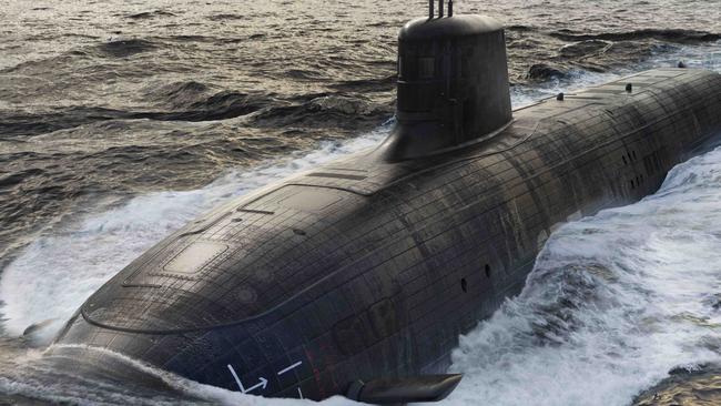 UNDATED ADF IMAGE: Nuclear Powered Submarine - Virginia Class - Digital Mock-up. Picture: Supplied via NCA NewsWire