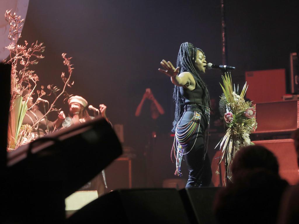 Sampa The Great performs at Dark Mofo's Night Mass at the Odeon Theatre. Picture: PATRICK GEE