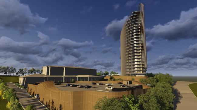 Leffler Simes Architects have designed a new 23-storey hotel with a ground floor convention centre for the Novotel site.