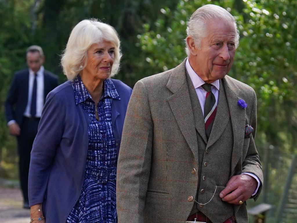 King Charles III and Queen Camilla following a church service to mark the first anniversary of the death of Queen Elizabeth II. Picture: Andrew Milligan – Pool/Getty Images