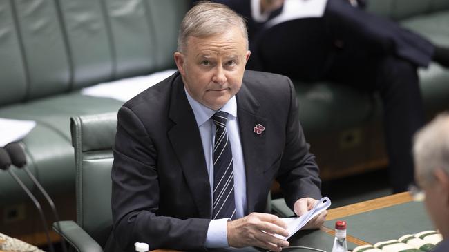 Anthony Albanese accused the Prime Minister of undermining job security for older employees in the middle of a recession. Picture: Gary Ramage