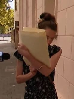 Aimee Hall at the Adelaide Magistrates Court. Picture: 9News