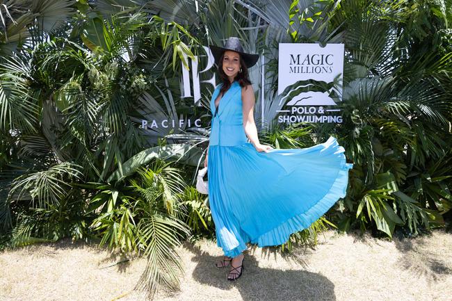 Laura Dundovic at the Magic Millions Showjumping and Polo. Picture by Luke Marsden.