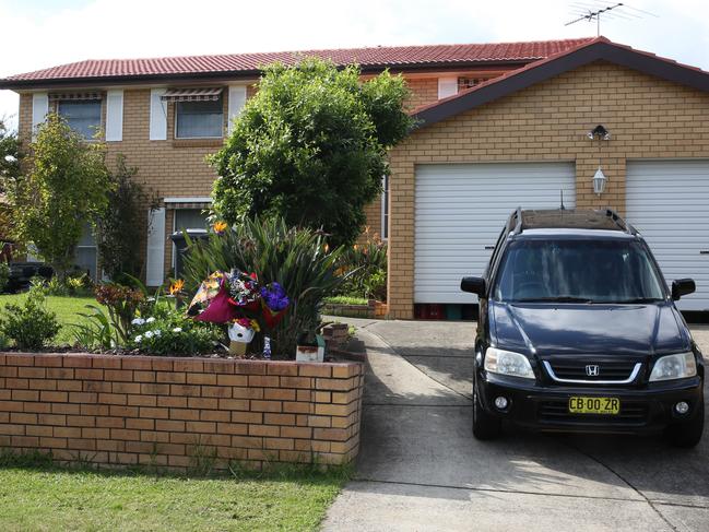 Pictures of a floral tributes at the Glenfield home of Brayden Dillon.