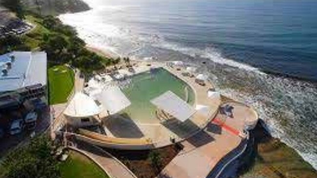 Gold Coast ocean pool investigation by council - example of an ocean pool at Kings Beach on the Sunshine Coast.