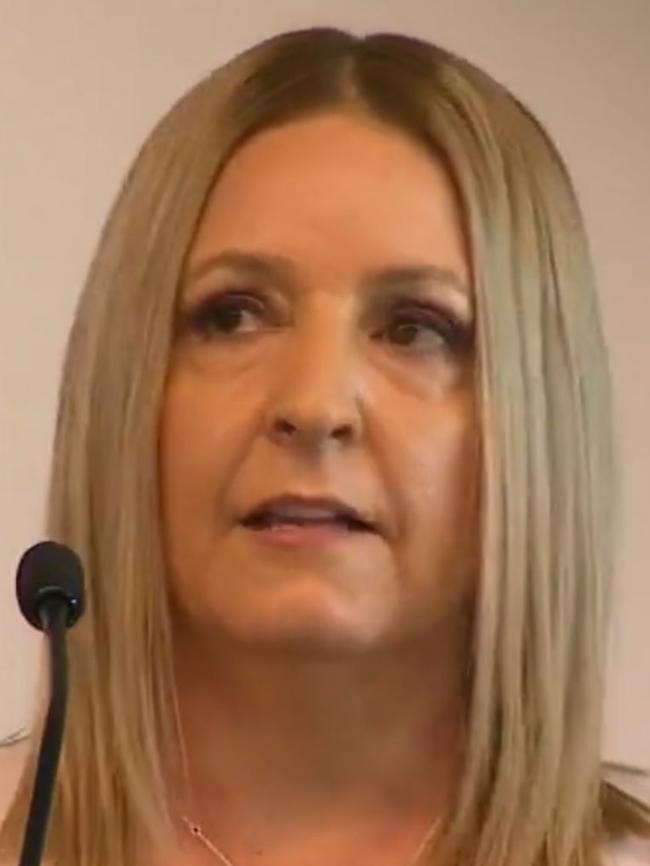 Mother of Antonio Loiacono, Wendy Smith speaking at a forum on concussion in Melbourne. Picture: supplied