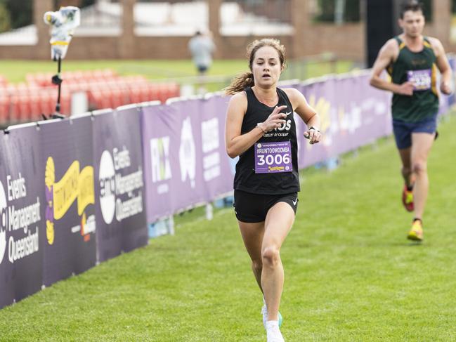 Georgia Sloss is the second female to finish the 10km event of the Toowoomba Marathon, Sunday, May 5, 2024. Picture: Kevin Farmer