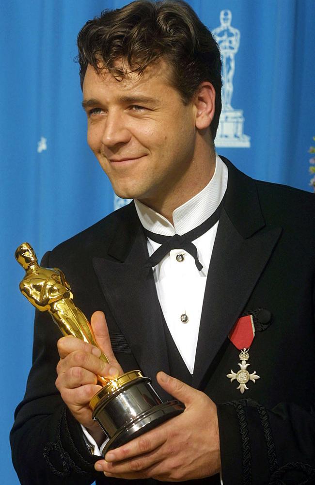 Rusty triumphs ... Russell Crowe won his Oscar despite one of the worst whisper campaigns in the event’s history Picture: AP