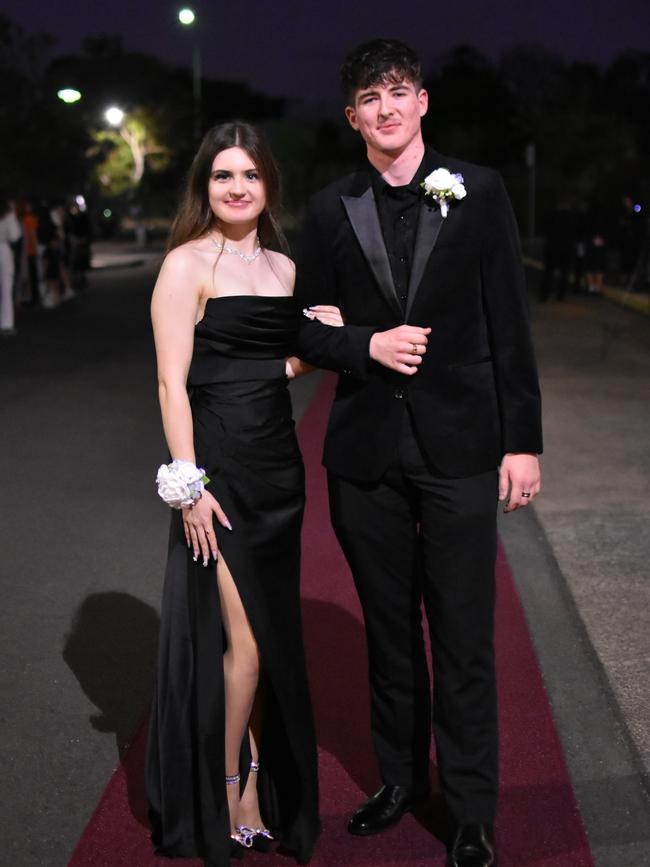 St Mary’s College student Xander Byrnes with partner Livinia Alexander.