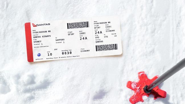 Qantas will be offering direct seasonal flights from Sydney to Sapporo’s New Chitose Airport, to help make it easier for travellers to reach Hokkaido’s world-class ski resorts on Japan's northernmost island. Picture: Supplied/Qantas.