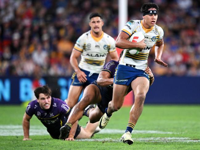 Blaize Talagi has scored in seven consecutive games for the Eels. Picture: Getty Images