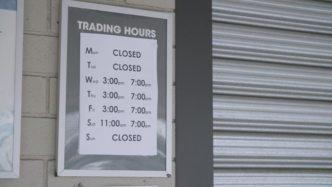 Bottle shops in Alice Springs have been closed on Monday and Tuesday since February, with liquor only able to be purchased from two venues in the town on Sunday. Picture: Sam Boneham