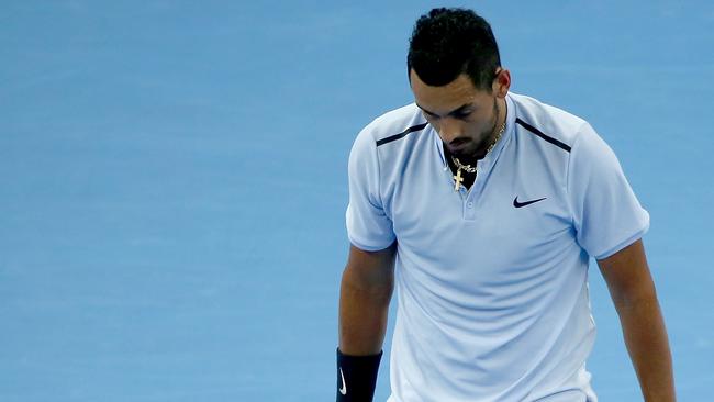 Kyrgios endured a tough 2017 season. (Photo by Emmanuel Wong/Getty Images)