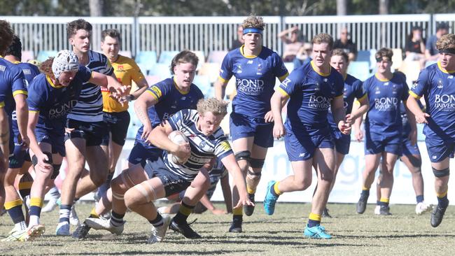 Charlie Stack. Bond Uni vs. Brothers Colts 1 club rugby at Bond Uni. 20July 2024 Robina Picture by Richard Gosling