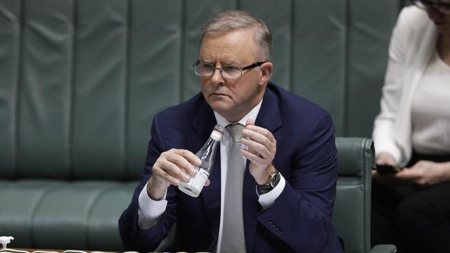 Leader of the Opposition Anthony Albanese during Question Time in the House of Representatives at Parliament House Canberra. Picture: Sean Davey.