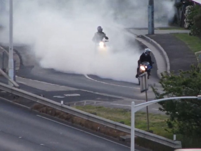 Teens charged over alleged hooning. Image from Tasmania Police video.