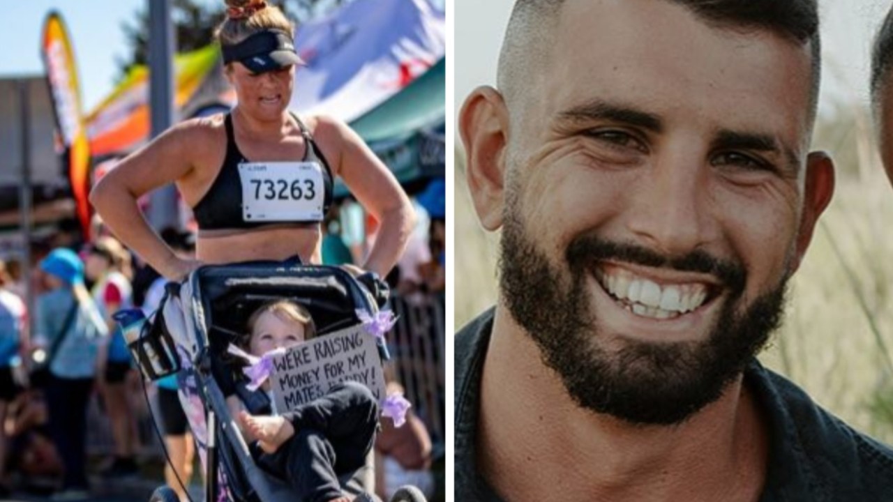 Collapsed Gold Coast marathon runner Cam Lloyd Friends incredible tribute Gold Coast Bulletin picture