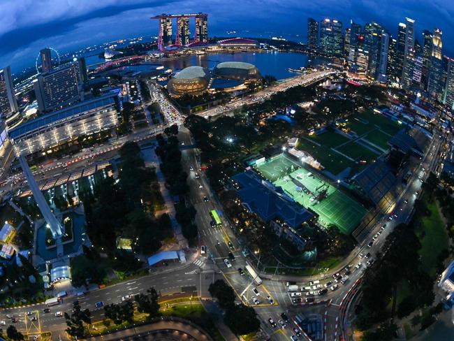 It is a fantastic spectiacal at night. Picture: AFP